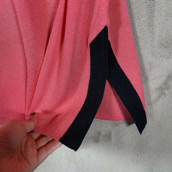 Ming Wang Top XL Pink Tunic Embellished Artsy Formal Fancy Knit Blouse - Picture 6 of 11